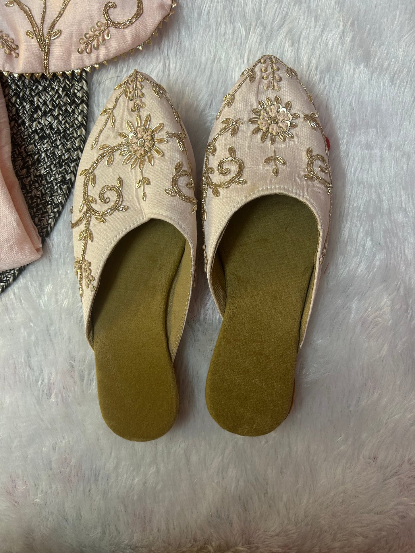LIGHT PEACH CHANDERI SILK SUIT
